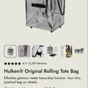 Hulken Silver Rolling Storage Tote